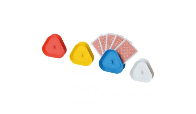 Card Holder - Ergonomic Triangle Design Plastic 4 Pack