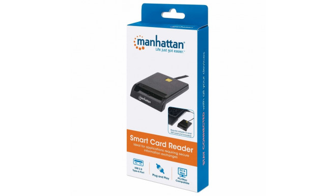 Smart Card Reader - Manhattan 12 Mbps, Black