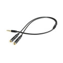 Audio Adapter - Gembird 0.2m 2x3.5mm Black