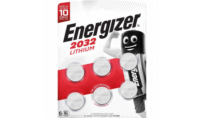 Button Batteries - Energizer Cr2032 6 Pieces