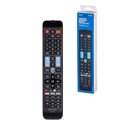 TV Remote Control - Savio RC-09 Black Savio RC-09 Infrared Smart TV Remote Control