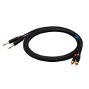 Audio Cable - Cable 2x Rca - Jack Mono 6, Black