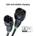 Electric Vehicle Charging Cable - Green Cell EVKABGC03 Type 2 5m Black