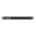 Power Strip - Lanberg 1u 10a 7x 230v 2m