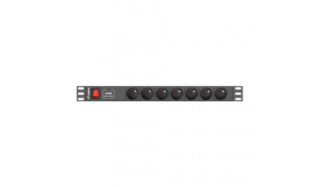 Power Strip - Lanberg 1u 10a 7x 230v 2m