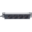 Power Strip - Intellinet 10" 1U Rackmount 4-Way Type F Grey