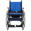 Folding Wheelchair - Cameleon 18' 125kg Adjustable Footrest Black/Blue