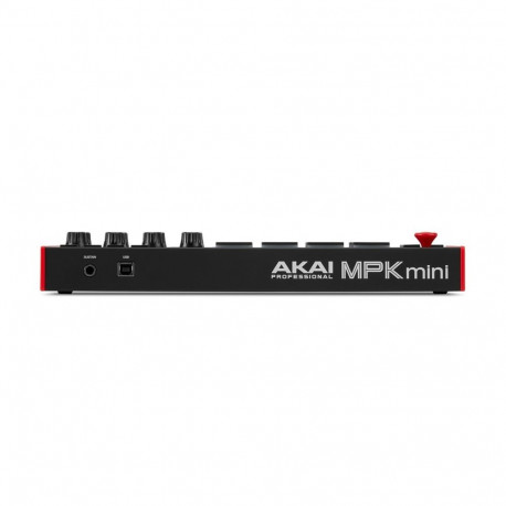 Keyboard Controller - AKAI MPK Mini MK3 25-Key USB with 8 Pads, OLED Display Black, Red