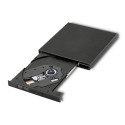 External DVD-RW Writer - Qoltec 51858 USB 2.0 (Black)