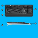 Wireless Keyboard Mouse Combo - Logitech Mk540 Advanced