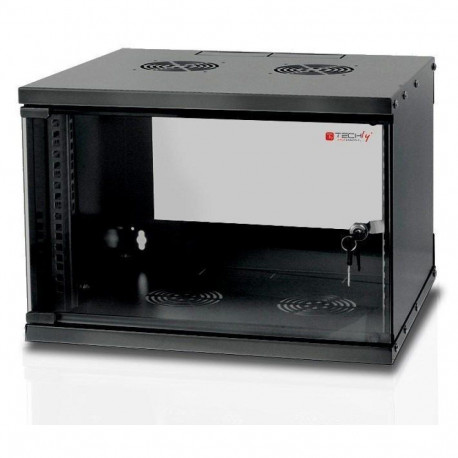Wall Rack Cabinet - Techly I-CASE EL-1006B32 6U 50kg Black