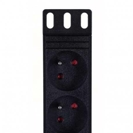 Power Strip - Alantec Power Bar 19" 8x230V 16A Black