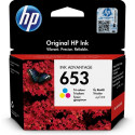 Ink Cartridge - HP 653 Standard Yield Cyan Magenta Yellow