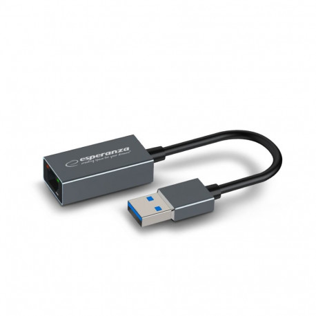 Network Adapter - Esperanza ENA101 USB 3.0 to RJ-45 Gigabit Adapter Grey