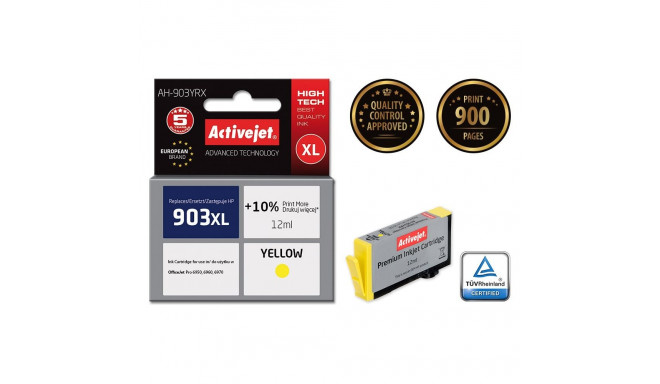 Ink Cartridge - Activejet AH-903YRX 12 ml Yellow
