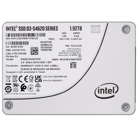 Hard Drive - Solidigm S4620 1.92 TB SATA 2.5" DWPD Up to 4