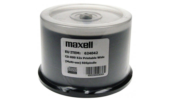 CD-R Disc - MAXELL 700MB 52x 80min 50pcs Spindle for Printing