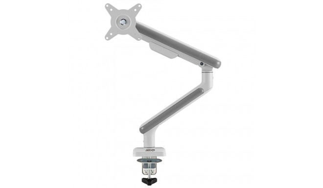 Monitor Holder - Ergo Office Er-751 Adjustable Desk Holder White And Silver Colors.