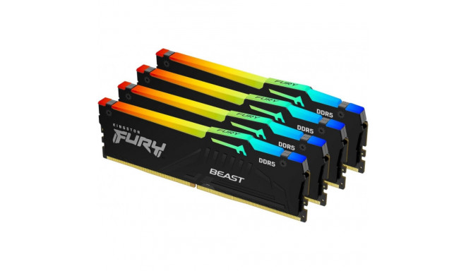 Kingston Fury Beast RGB Black 64GB DDR5 5200MHz DIMM KF552C40BBAK4-64