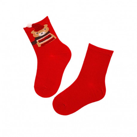 SOKISAHTEL LUCIUS punased jõulukaruga sokid lastele 439