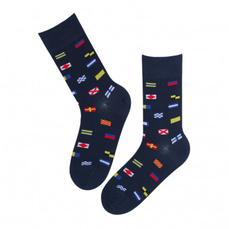 SOKISAHTEL NAUTICA FLAGS lippudega puuvillased sokid 446