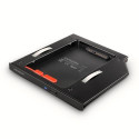 Axagon RSS-CD09 2.5 SSD/HDD caddy into DVD slot 9.5 mm LED ALU interface cards/adapter Internal SATA