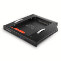 Axagon RSS-CD12 2.5 SSD/HDD caddy into DVD slot 12.7 mm LED ALU interface cards/adapter Internal SAT