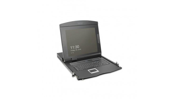 Digitus 19&quot; HD LCD KVM console, 8-port VGA, US keyboard