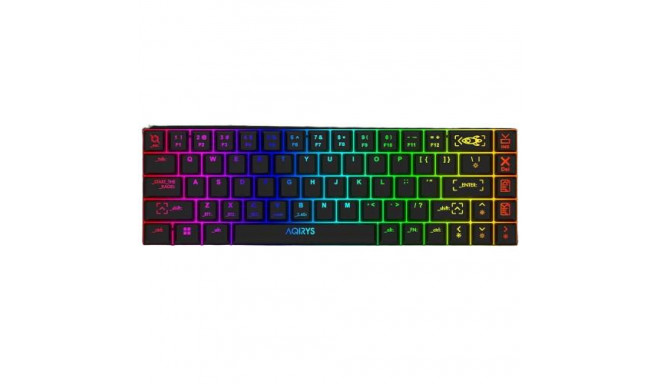 Aqirys Mira keyboard Gaming USB + Bluetooth QWERTY US English Black