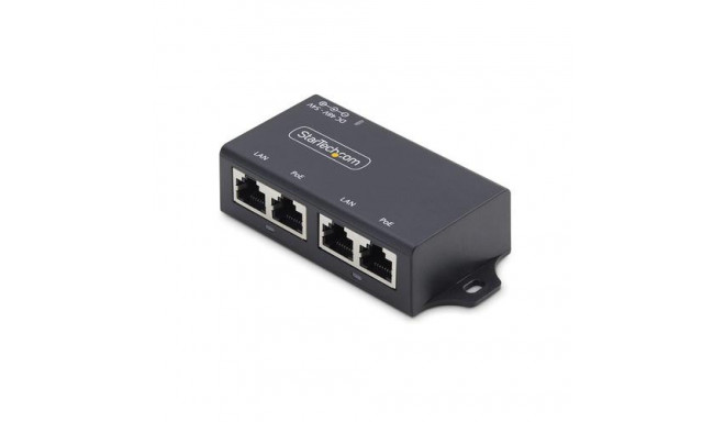 StarTech.com 2-Port Gigabit Midspan PoE+ Injector, 10/100/1000Mbps, PoE+ (802.3af/at), 30W, 1Gbps Et