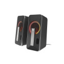 GENESIS Helium 100 BT RGB speaker set 10 W PC/Laptop Black, Silver 2.0 channels Bluetooth