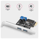 Axagon PCEU-232RS PCIe controller 2x ext. + 2x int. USB 5Gbps