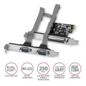 Axagon PCEA-PSN PCIe-Adapter mit 1x Parallel-+ 2x Seriell-Ports - ASIX AX99100 interface cards/adapt