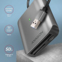 Axagon CRE-S3 External USB-A 3.2 Gen 1 3-slot &amp; lun SD/microSD/CF card reader USB 3.2 Gen 1 