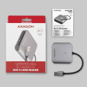 Axagon CRE-S3 External USB-A 3.2 Gen 1 3-slot &amp; lun SD/microSD/CF card reader USB 3.2 Gen 1 