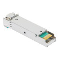 Intellinet Gigabit Fiber WDM Bi-Directional SFP Optical Transceiver Module 1000Base-BX-U (LC) Single