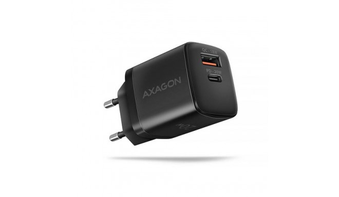 Axagon ACU-PQ20 wall charger QC3.0/AFC/FCP+ PD type-C 20 W - schwarz - USB Typ C Mobile phone, Smart