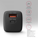 Axagon ACU-PQ20 wall charger QC3.0/AFC/FCP+ PD type-C 20 W - schwarz - USB Typ C Mobile phone, Smart