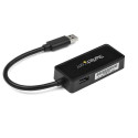 StarTech.com USB 3.0 to Gigabit Ethernet Adapter NIC w/ USB Port - Black