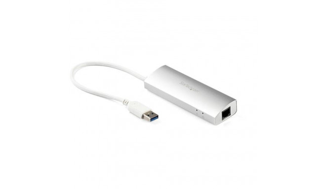 StarTech.com 3-Port Portable USB 3.0 Hub plus Gigabit Ethernet - Built-In Cable~3-Port Portable USB 