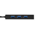 StarTech.com 3-Port Portable USB 3.0 Hub plus Gigabit Ethernet - Aluminum with Built-in Cable~3-Port