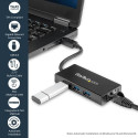 StarTech.com 3-Port Portable USB 3.0 Hub plus Gigabit Ethernet - Aluminum with Built-in Cable~3-Port