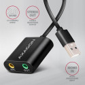 Axagon ADA-12 USB 2.0 Stereo Audio Mini-Adapter 15 cm Kabellänge - Kabel - Audio/Multimedia 2.0 chan