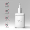 Axagon ACU-PD20W wall charger 1x QC3.0/AFC/FCP/PD type-C 20W white Mobile phone, Smartphone, Smartwa