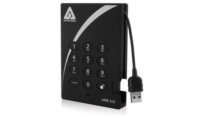 Apricorn Aegis Padlock external hard drive 2 TB Black