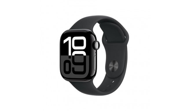 Apple Watch Series 10 GPS 42mm Jet Black Aluminium Case with Black Sport Band - M/L