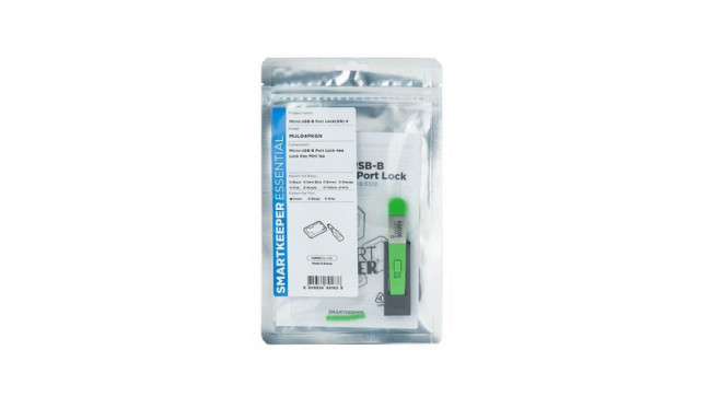 Smartkeeper MUL04PKGN port blocker Port blocker + key Micro USB Type-B Green Plastic 1 pc(s)