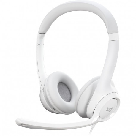 "LOGITECH H390 Headset on-ear wired USB-A off-white"