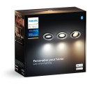 "Philips Hue White Ambiance Milliskin Einbaustrahler 3 flg. Aluminium 3x350lm"