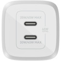 "Belkin 45W Dual USB-C GaN Ladegerät Power Deliver, PPS, white"